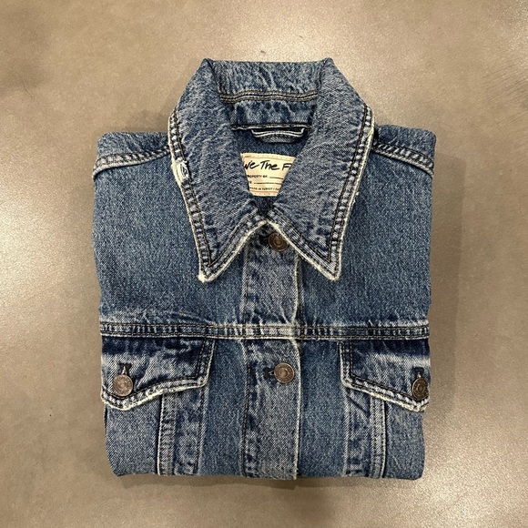 NWOT Free People Jolene Trucker Denim Jean Jacket Sz XS - Picture 5 of 12